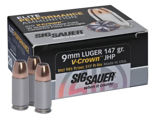 SIG SAUER ELITE V-CROWN HANDGUN AMMO