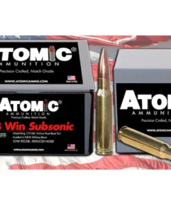 Glock Switch Atomic Ammunition Match Subsonic 308 Winchester Ammo 175 Grain Sierra MatchKing JHP Box of 100 - Precision Subsonic Rifle Ammunition